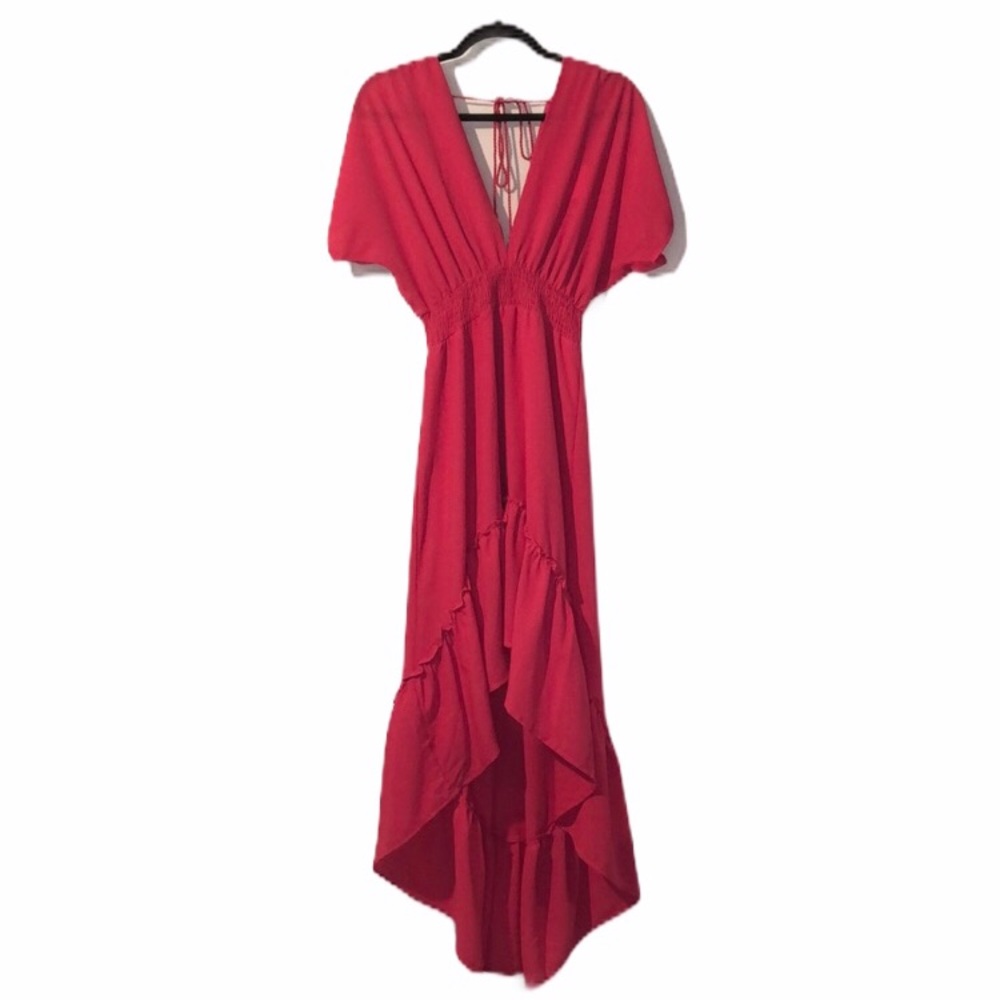 NWT Flying Tomato pink high low dress